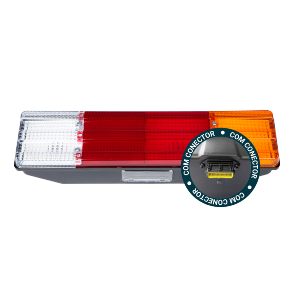 Lanterna Traseira MB HPN Tricolor com Vigia com Conector