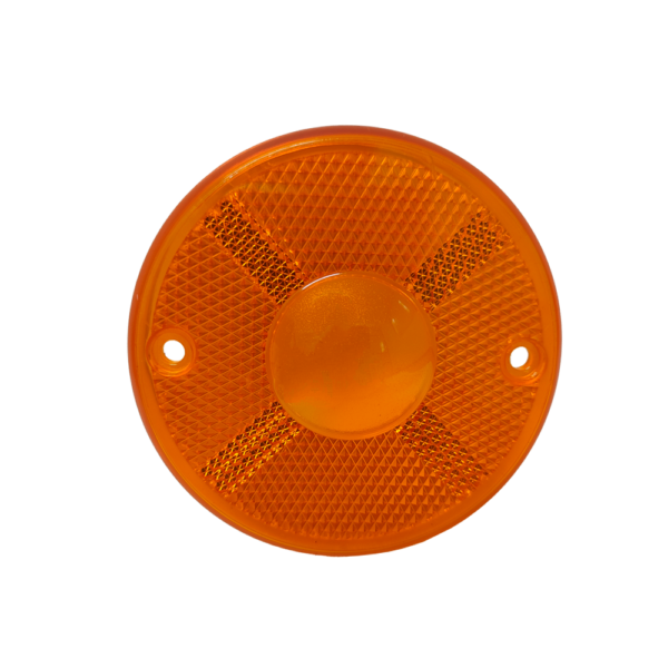 Lente Lateral Redonda 85 mm Cor Âmbar