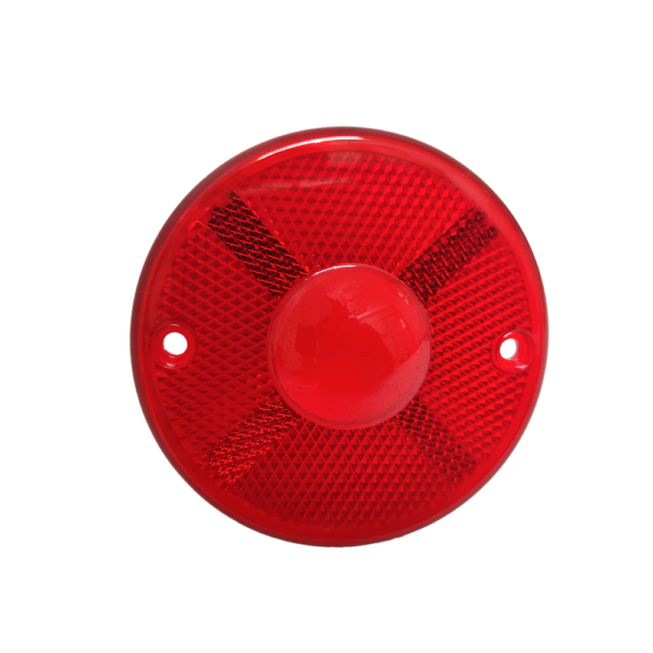 Lente Lateral Redonda 85 mm Cor Vermelha